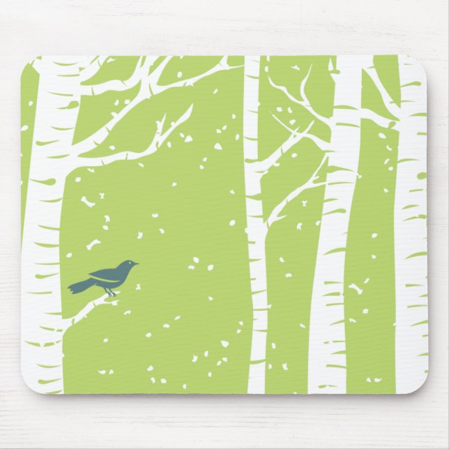 Mousepad Árvores de vidoeiro do Natal (Frente)