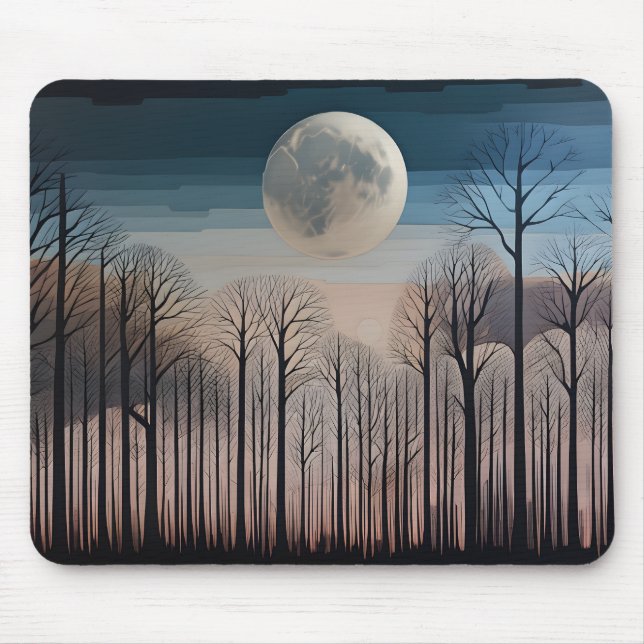 Mousepad Árvores Desnudas e A Lua (Frente)