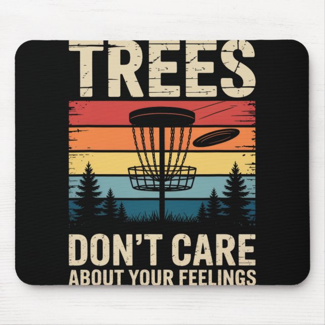 Mousepad Árvores Não Se Importam Jogador Divertido de Golfe (Frente)
