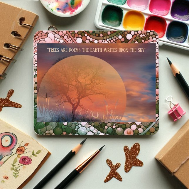 Mousepad Árvores Picturescas São Poemas Que A Terra Escreve (Picturesque Trees Are Poems Earth Writes Upon Sky Mouse Pad)