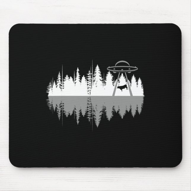 Mousepad Árvores Reflexação Espacial Abdução De Alienígenas (Frente)