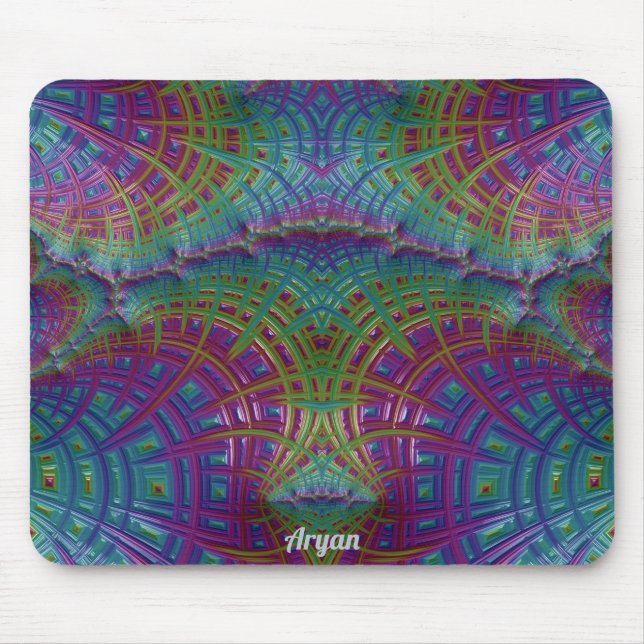 Mousepad ARYAN ~ Zany Shades Purple Blue Aqua ~ (Frente)
