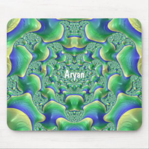 Mousepad ARYAN ~ Zany verde, amarelo e azul