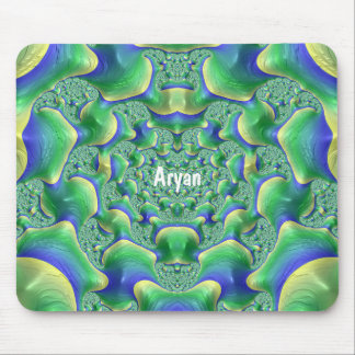Mousepad ARYAN ~ Zany verde, amarelo e azul