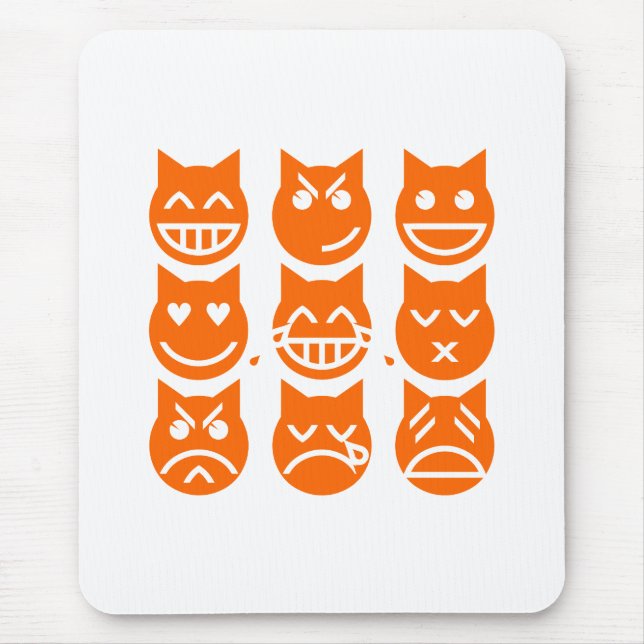 Mousepad As 9 Vidas do Gato Emoji (Frente)