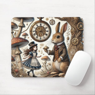 Mousepad As aventuras de Alice no País das Maravilhas Coelh