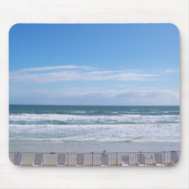 Mousepad As cadeiras de praia esperam por você (Frente)
