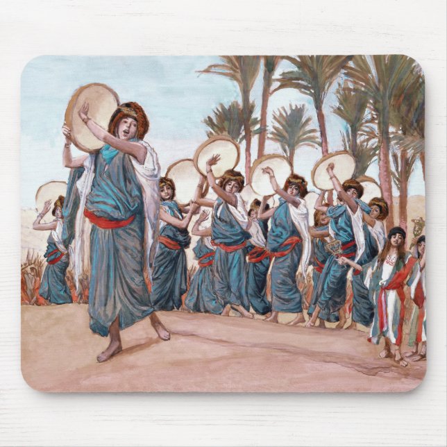 Mousepad "As Canções da Alegria", Presente de Arte Judaica (Frente)