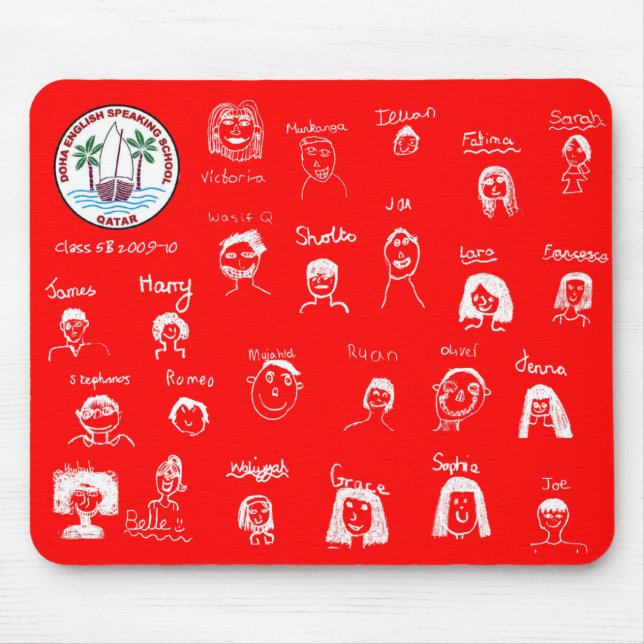 Mousepad As caras das crianças da classe 5B de DESS (Frente)