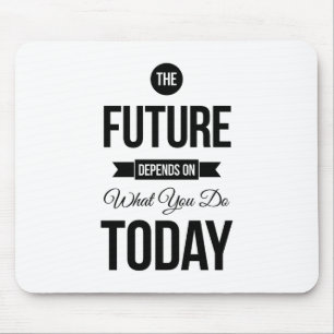 Mousepad As citações inspiradas futuras brancas