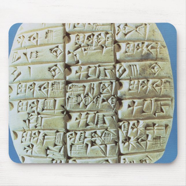 Mousepad As contas apresentam com roteiro cuneiform, c.2400 (Frente)