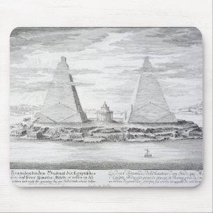 Mousepad As duas pirâmides de Moeris, rei de Egipto e seu