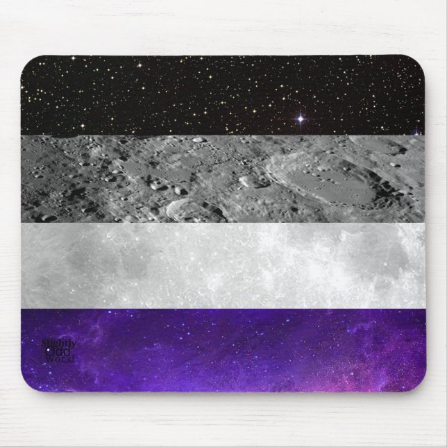 Mousepad Ás Espaciais - Orgulho Asexual/ Astronomia/ Galáxi (Frente)
