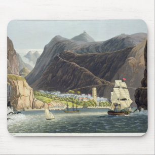 Mousepad As estradas, St Helena, gravado por Robert Havell