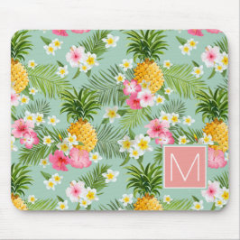 Mousepad As flores & os abacaxis tropicais | adicionam sua