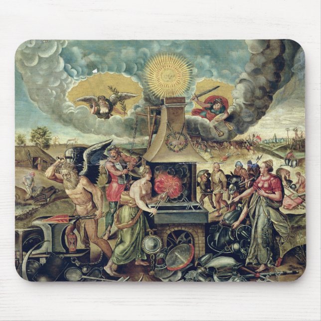 Mousepad As forjas de Vulcan com as armas de giro do tempo (Frente)