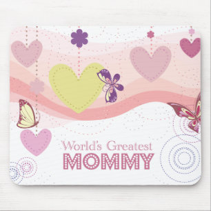 Mousepad As grandes mamães do mundo doce dos corações da