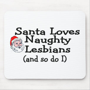 Mousepad As lésbica impertinentes do amor do papai noel e
