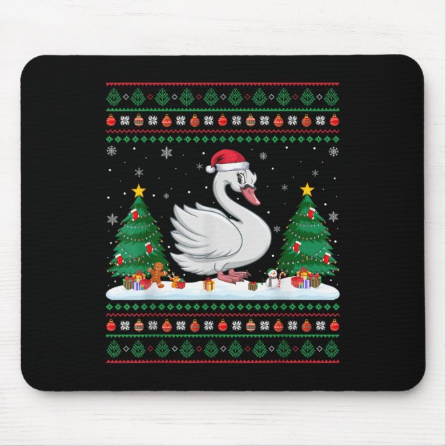 Mousepad As Luzes das Árvores de Natal Trocam Papais noeis  (Frente)