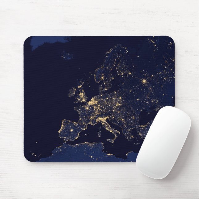 Mousepad As Luzes Locais Em Várias Cidades Europeias E Nórd (Com mouse)