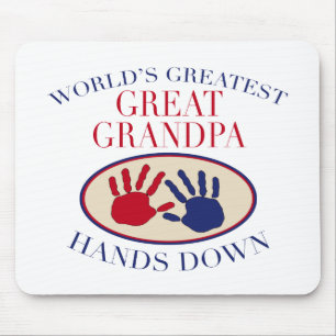 Mousepad As melhores grandes mãos do vovô para baixo