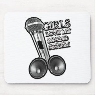 Mousepad As meninas amam meu SISTEMA DE SOM