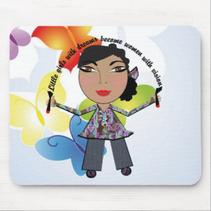 Mousepad As meninas com sonhos transformam-se mulheres com