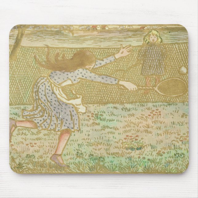 Mousepad As meninas de Camille Pissarro | que jogam o (Frente)
