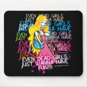 Mousepad As meninas inoperantes apenas uma de Skeletica-