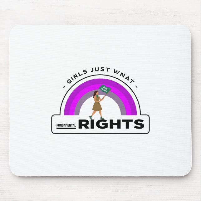 Mousepad As Meninas Querem Apenas Direitos Fundamentais (Frente)