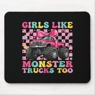 Mousepad As meninas também gostam de monstros caminhões ros