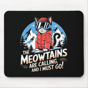 Mousepad As montanhas estão chamando homens de esqui de sno