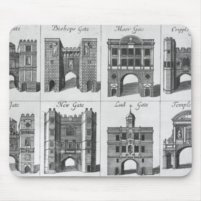 Mousepad As oito portas da cidade de Londres (Frente)