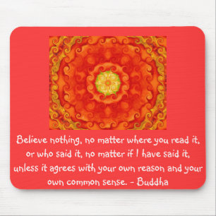 Mousepad As palavras sábias da sabedoria do Buddha citam