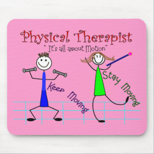 Mousepad As pessoas da vara do fisioterapeuta "mantêm-se