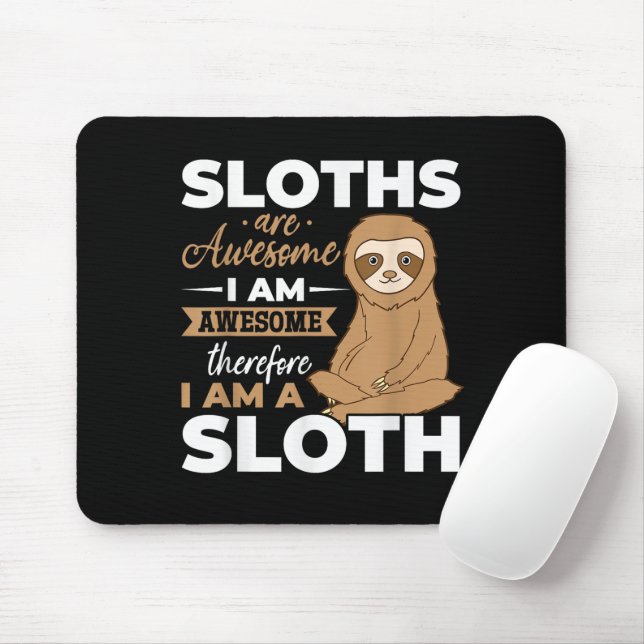 Mousepad As preguiças dos animais são incríveis (Com mouse)