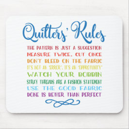 Mousepad As regras de Quilter