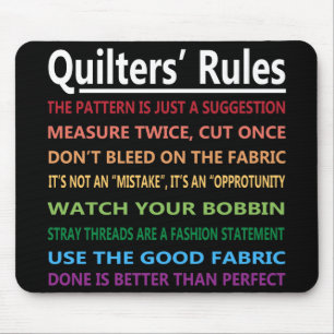 Mousepad As regras de Quilters
