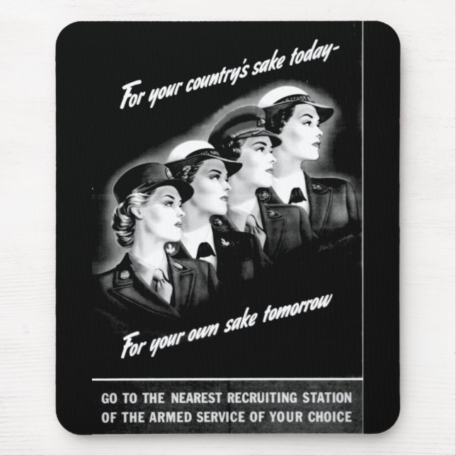 Mousepad As senhoras vão à estação de recrutamento a mais (Frente)