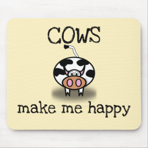 Mousepad As vacas fazem-me feliz