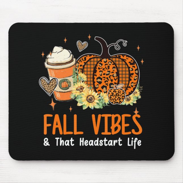 Mousepad As Vibes De Queda E A Pumpkin De Início De Cabeça  (Frente)