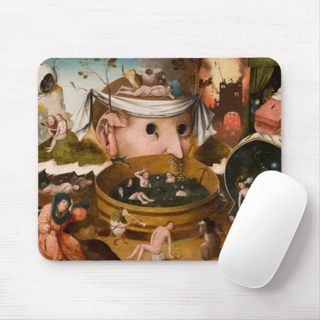 Mousepad As visões de Tondal, 1479, por Hieronymus Bosch (Com mouse)