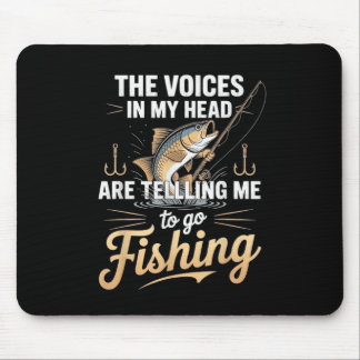Mousepad As Vozes Na Minha Cabeça Me Dizendo Para Ir Pescar