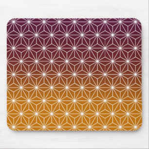 Mousepad Asanoha, Impressão tradicional japonês, Borgonha e