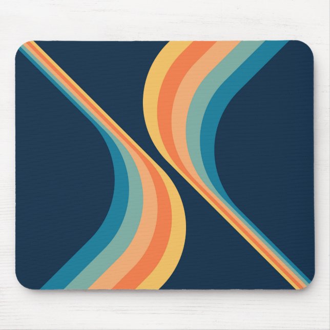 Mousepad Asas coloridas do estilo retrô, design (Frente)