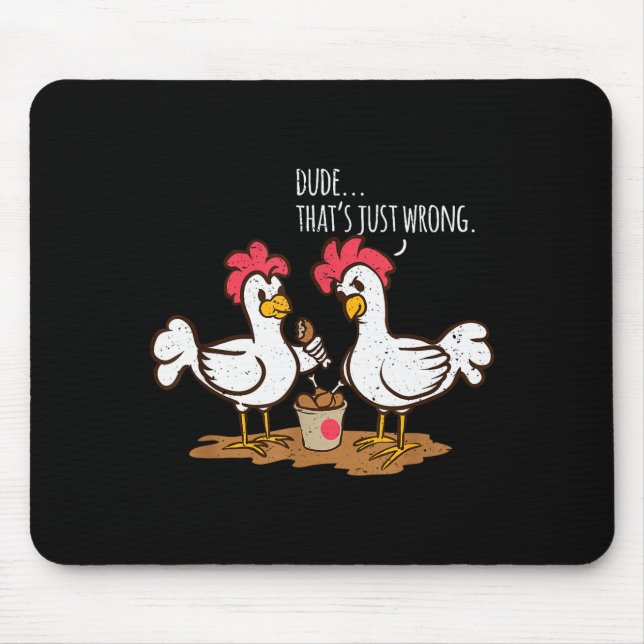 Mousepad Asas de Frango de Fast Food Engraçado Frango Frito (Frente)