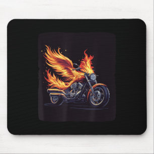 Mousepad Asas De Motocicleta Em Chamas Para Queimar Pinos