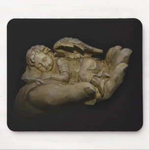 Mousepad Asas do anjo do bebê que dormem à disposição
