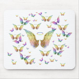 Mousepad Asas e halos do anjo do arco-íris