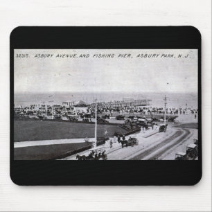 Mousepad Asbury Park, Novo Jersey, 1910 - Pad do Mouse Vint